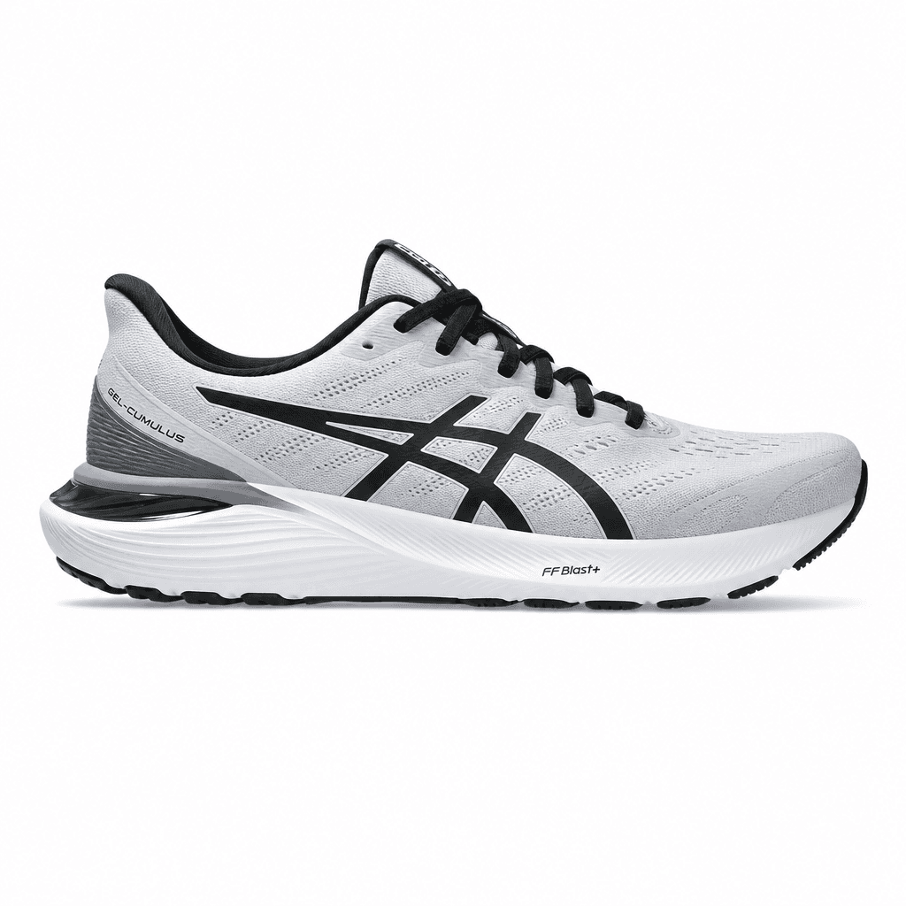 Athletic shoe from side angle, clean catalog background, professional product lighting, shadow minimal, sports footwear 