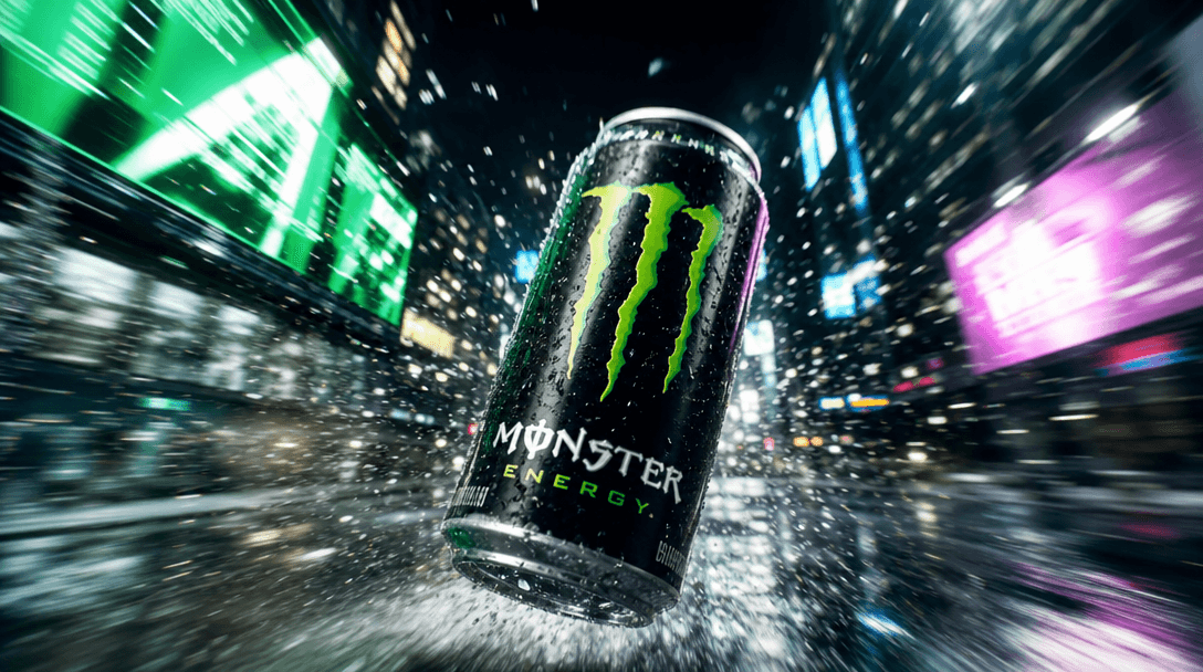 Fast dynamic camera movement following product surge, motion blur effects, action-focused cinematography, energy and exc