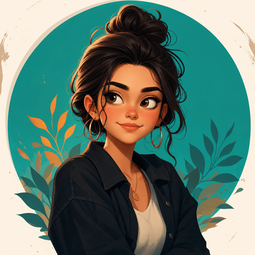 Dimensional cartoon avatar. Professional character art style, clean execution, unique color palette, artistic rendering.