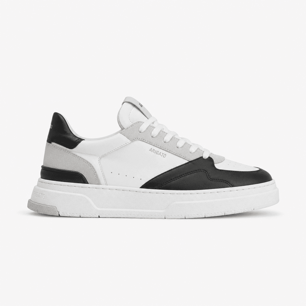 Designer sneaker shoe on clean catalog background, professional product photography, studio lighting, perfect product ex