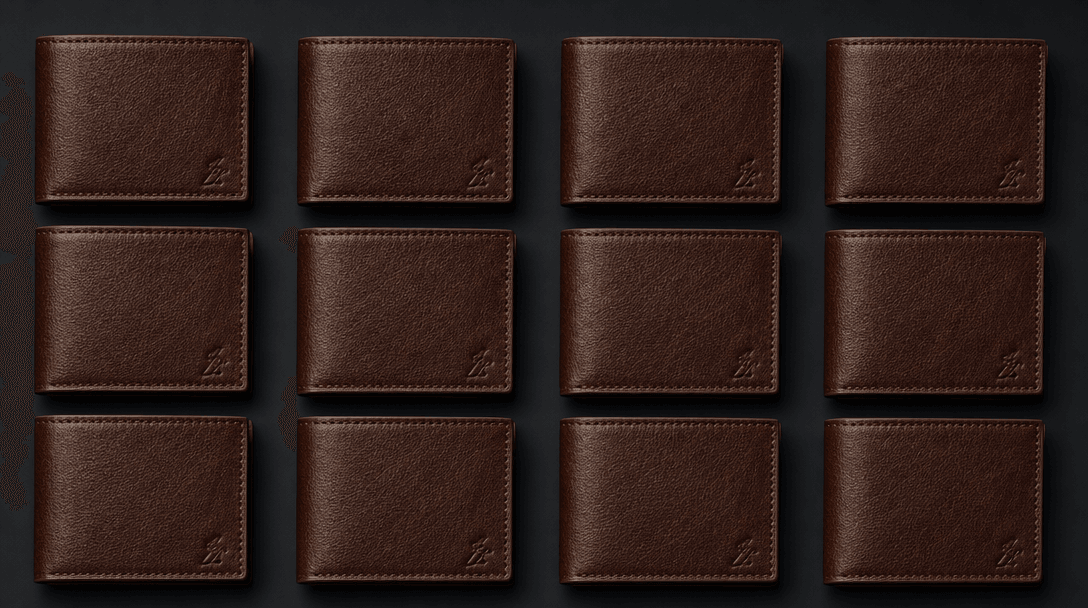 Artistic grid composition: multiple identical products arranged symmetrically, each perfectly lit with consistent studio