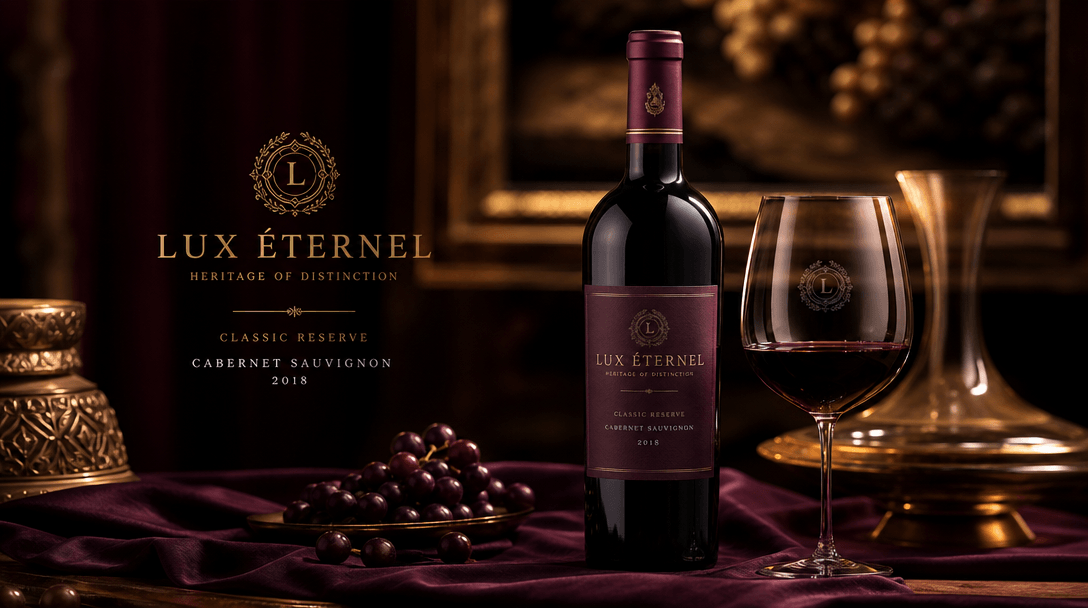 Deep rich color harmony emphasizing wine elegance. Burgundy, deep purple, and warm amber tones, sophisticated layered co
