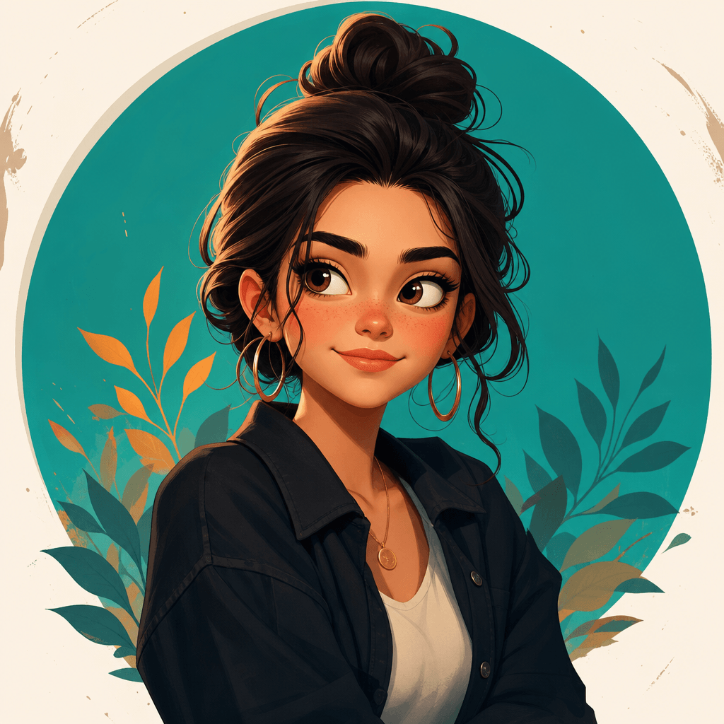 Dimensional cartoon avatar. Professional character art style, clean execution, unique color palette, artistic rendering.
