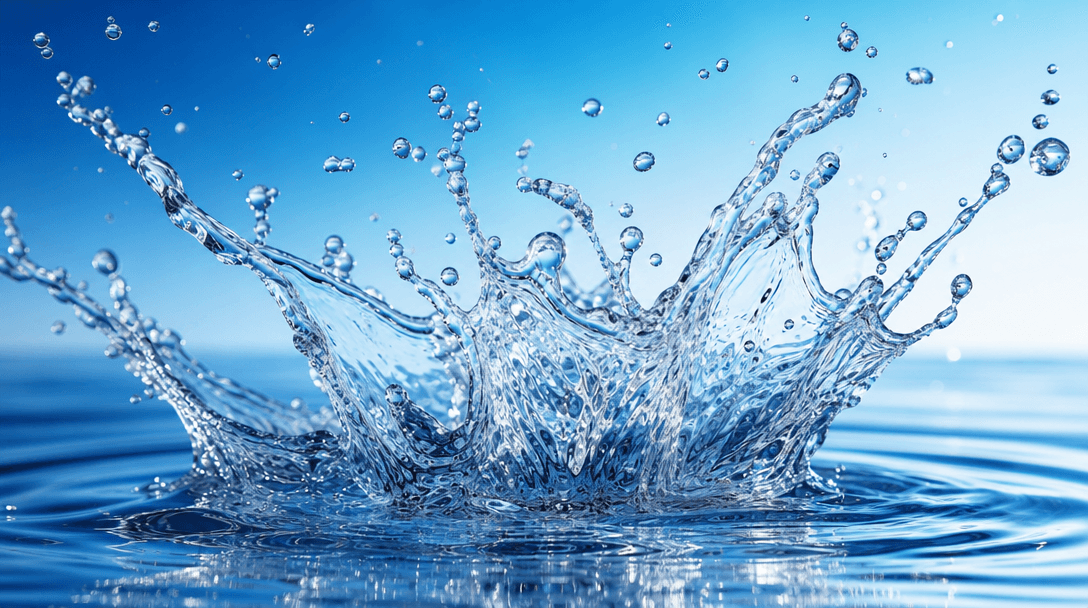 High-resolution splash video rendering smooth and crystalline sharp, detailed droplet structure, broadcast quality motio