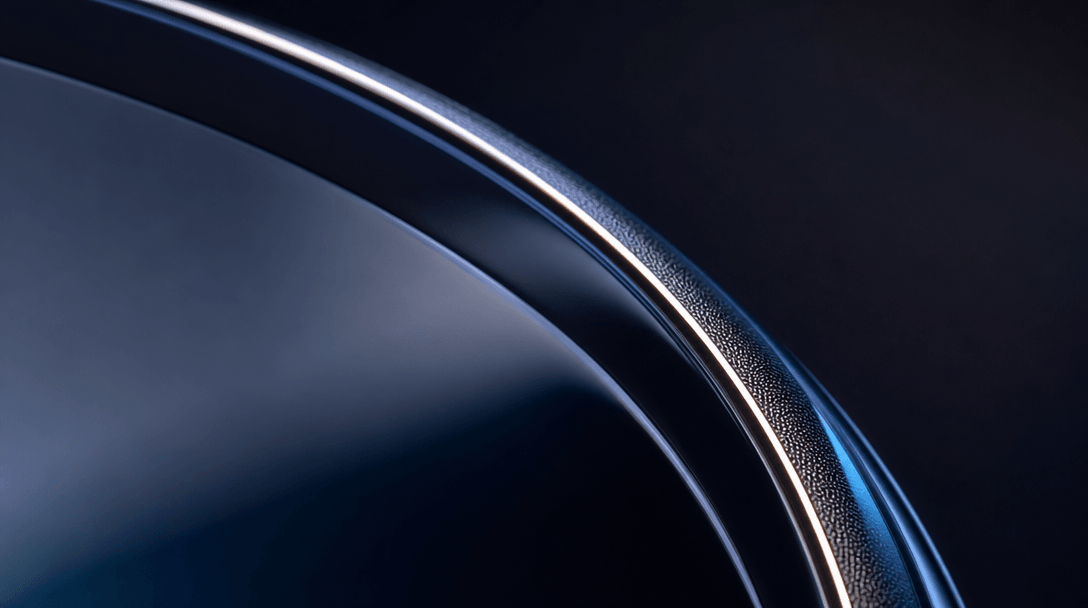 Abstract macro scene of a premium product surface under extreme close-up: intricate micro-detail of smooth lacquer or gl