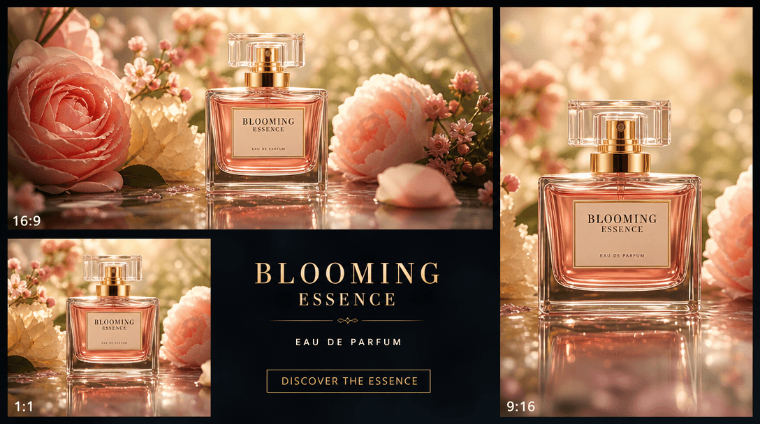Blooming product video showing exceptional quality across all export resolutions—sharp details, rich floral colors, and 
