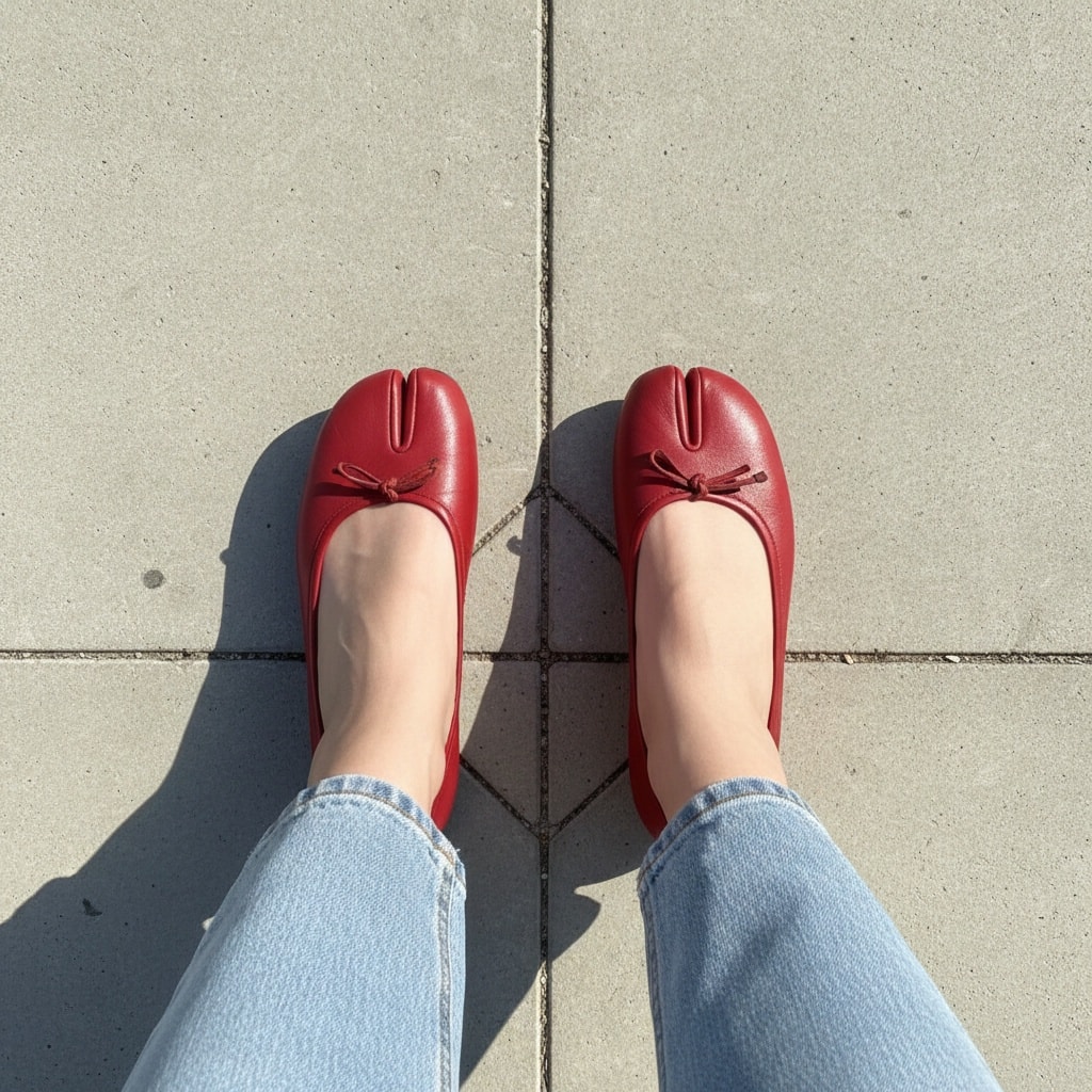 Shoes on feet