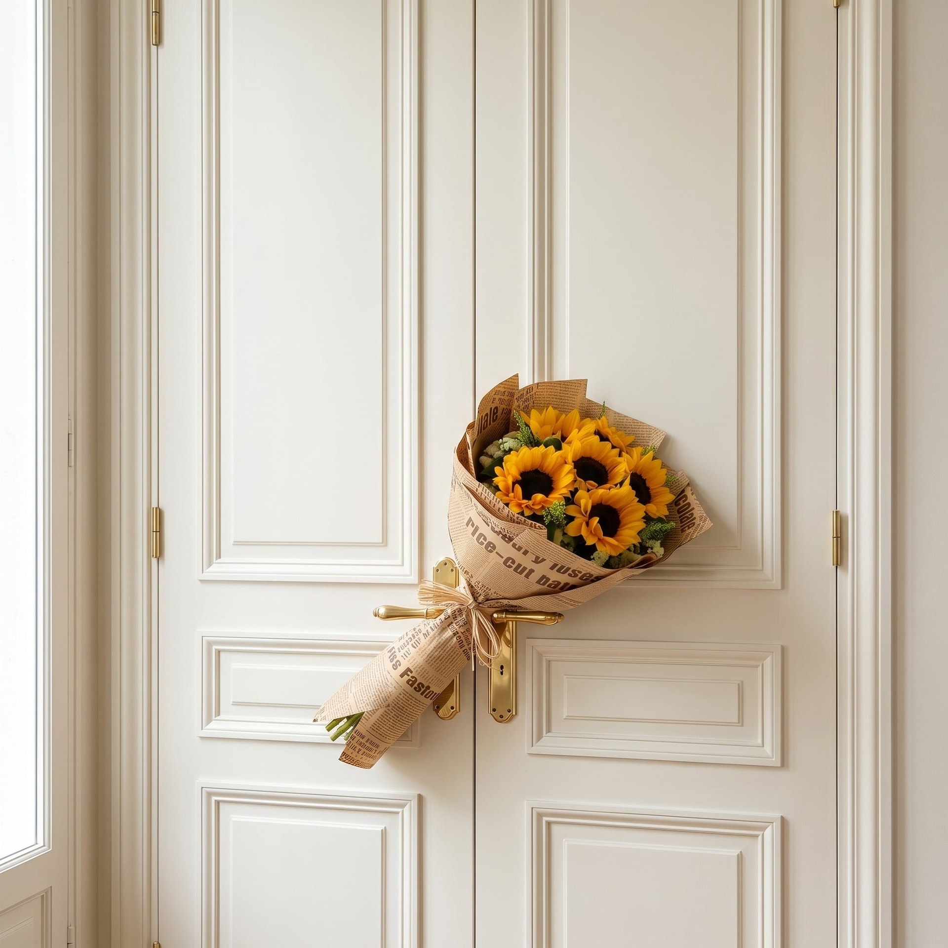 On the door