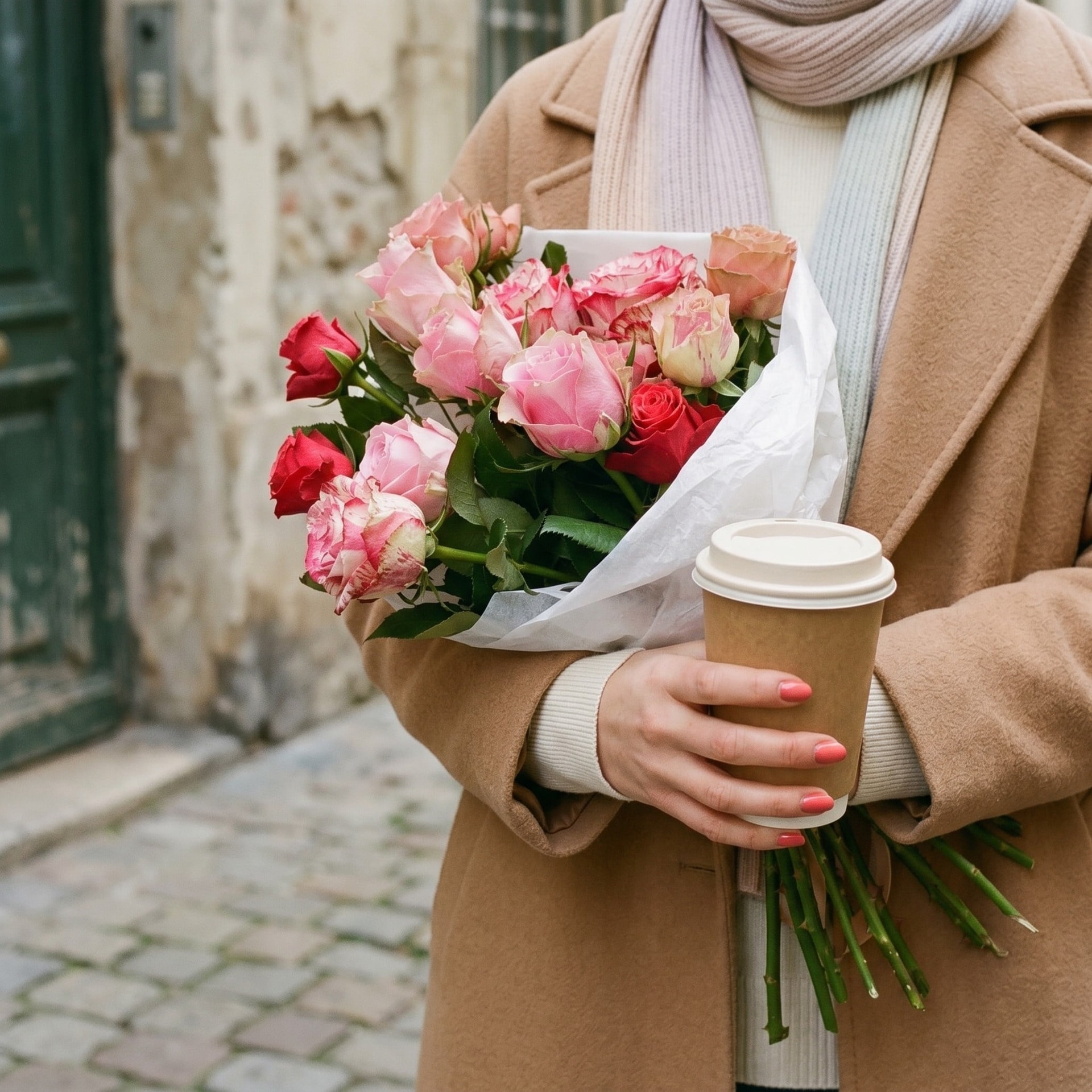 Coffee and bouquet