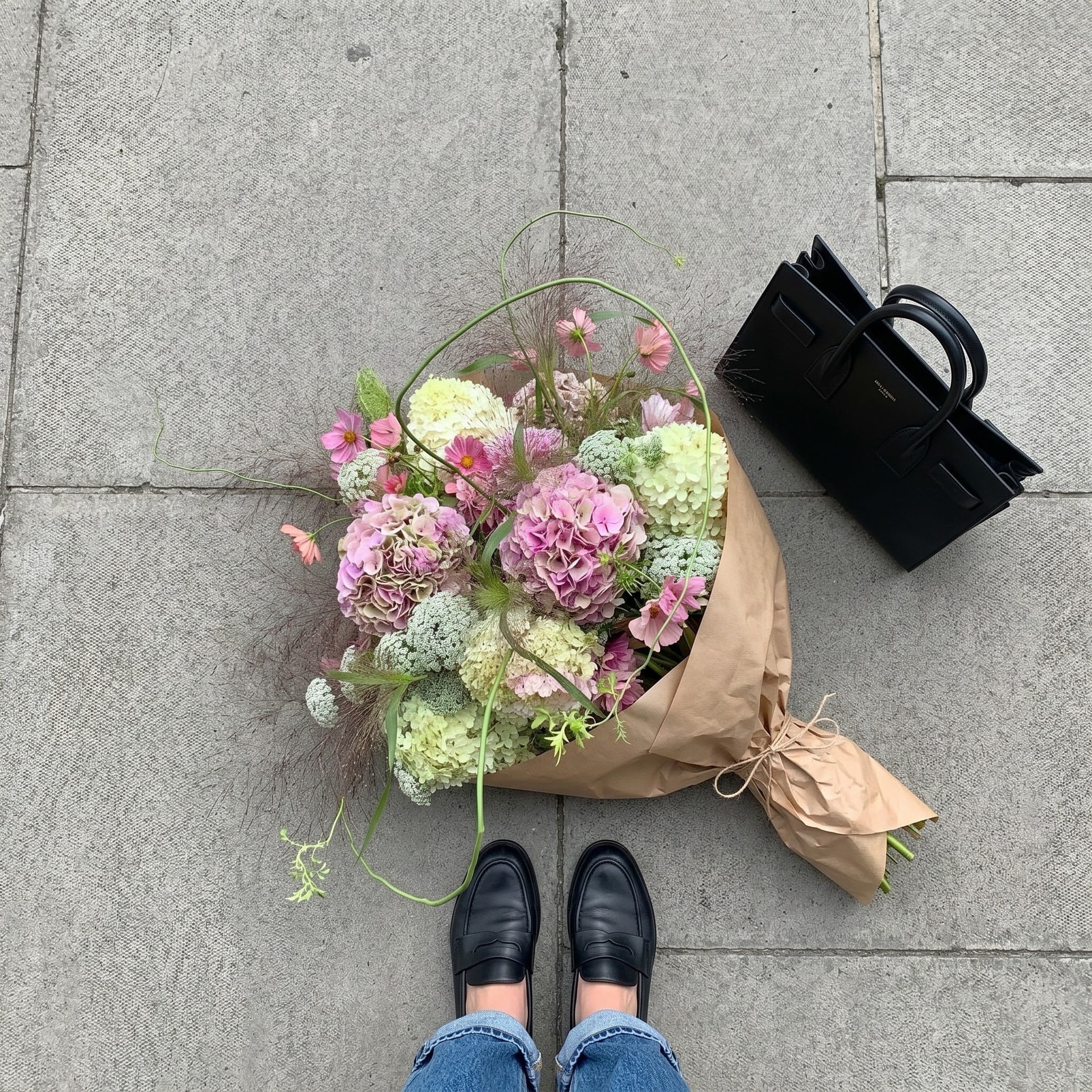 Shoes and flowers