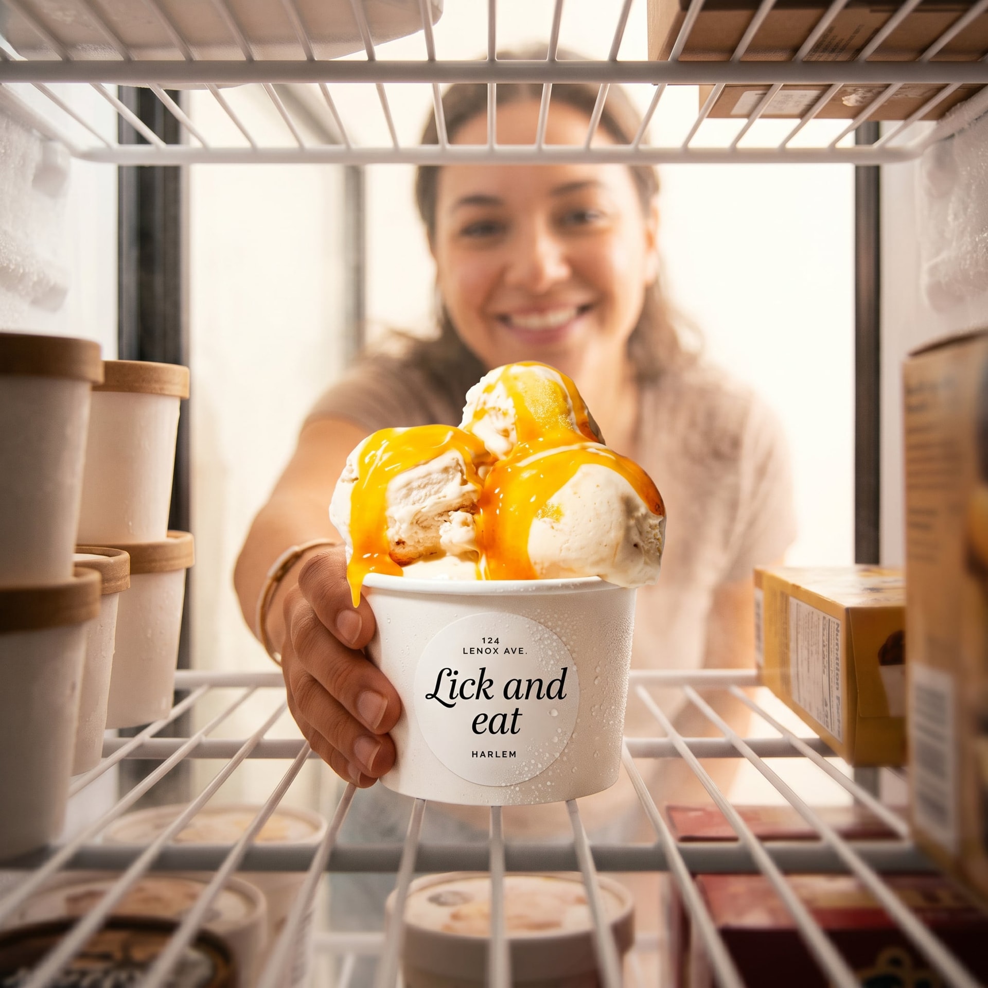 In the fridge