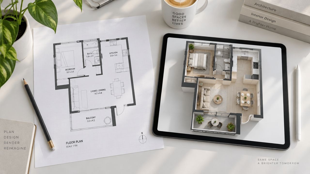 Floor Plan to 3D Model AI How to Turn Plans Into Renders