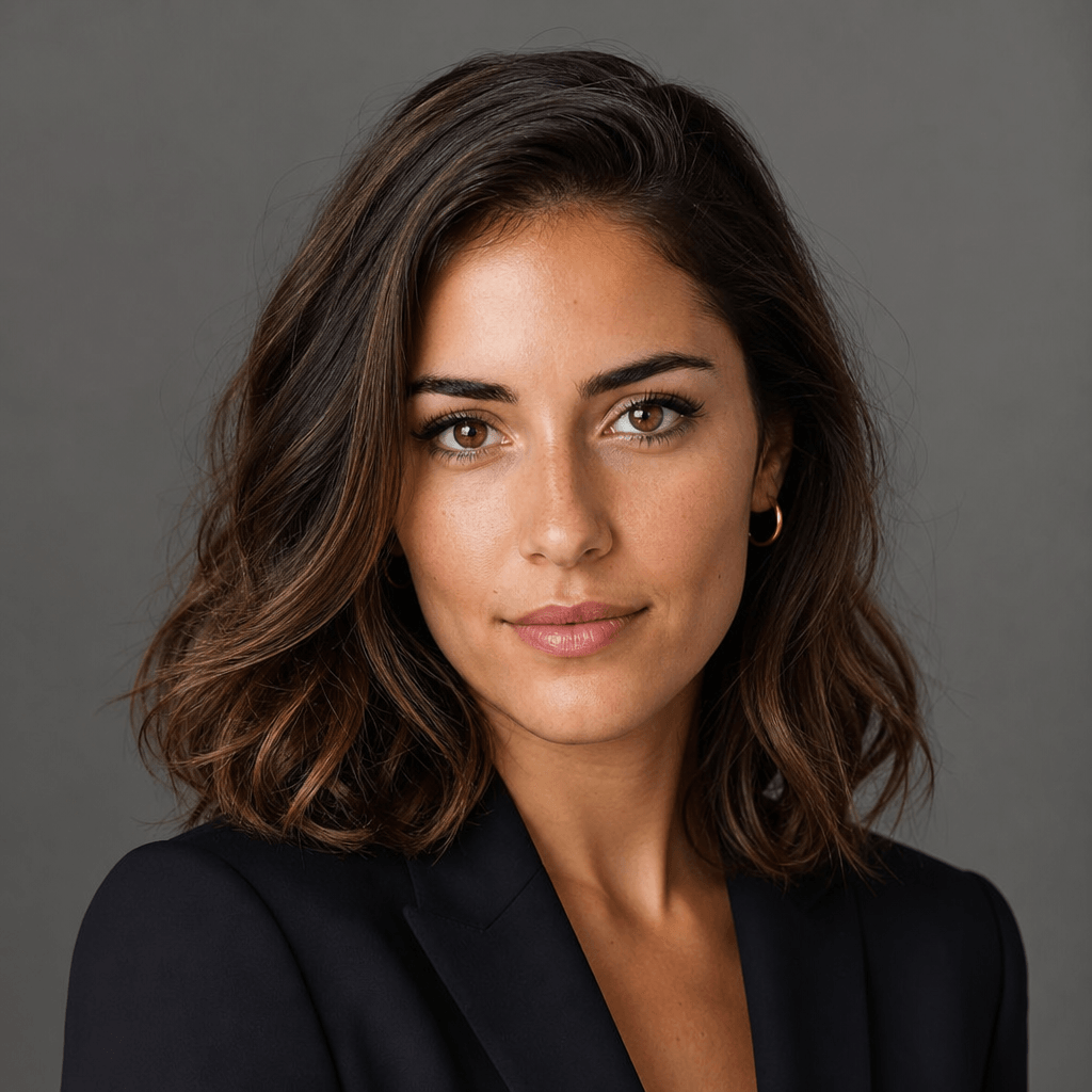 Editorial portrait pose one, studio lighting, professional headshot style, magazine quality portrait, direct gaze, sharp