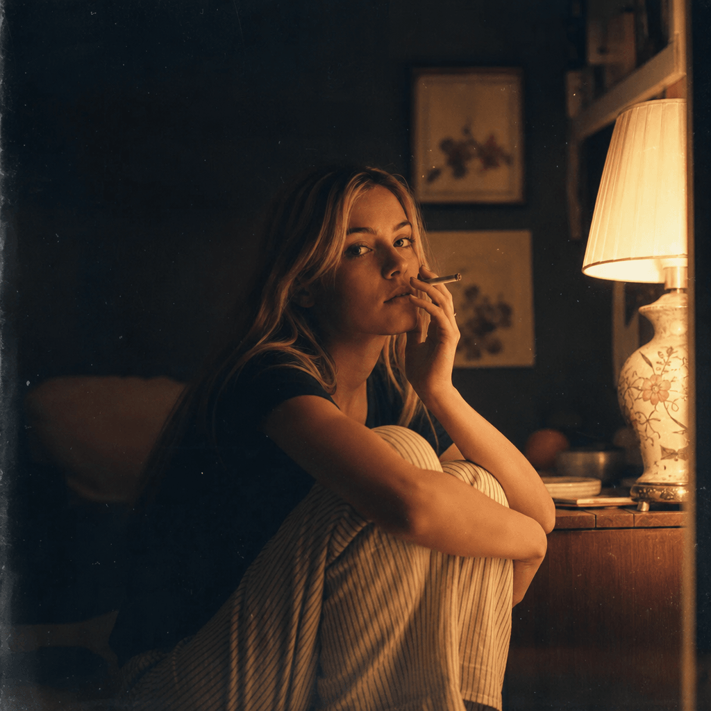 Vintage film photograph with subtle cinematic movement visible. Grain and imperfections of old stock appear authentic an