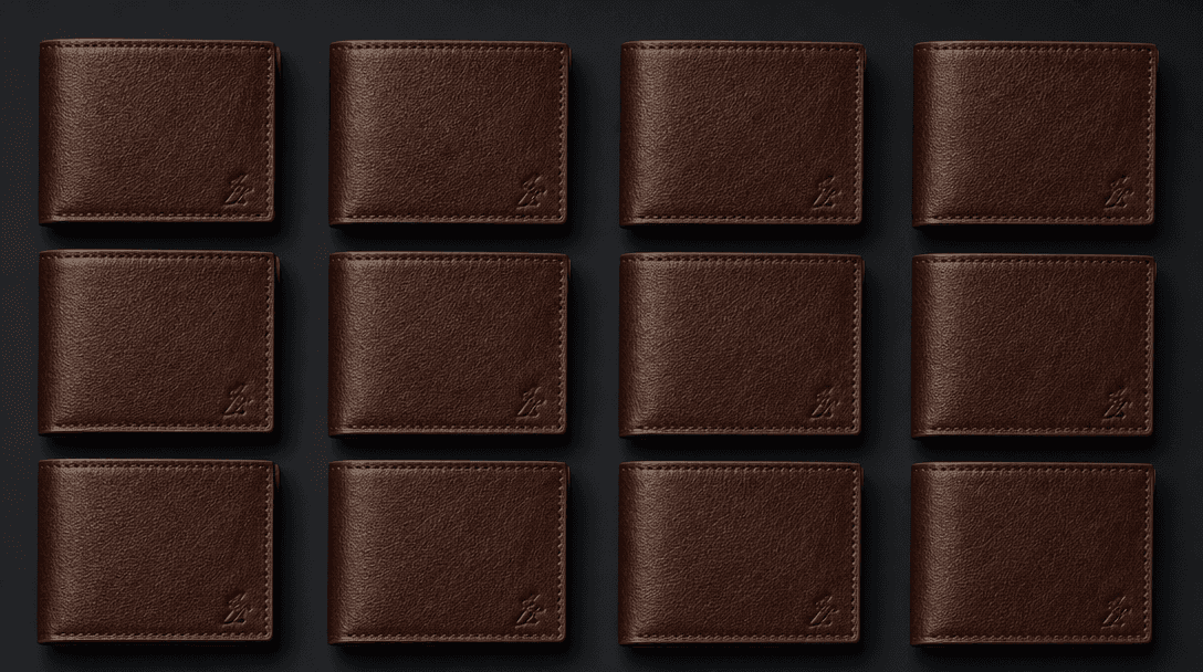 Artistic grid composition: multiple identical products arranged symmetrically, each perfectly lit with consistent studio