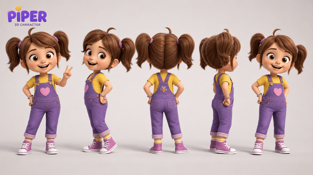 A 3D character model rotating 360 degrees smoothly or in a dynamic pose, showing dimensional quality, textures, and move