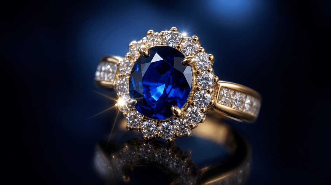 Jewelry sparkle and shine—diamond or gemstone catching light rays. Professional studio lighting, cinematic depth-of-fiel