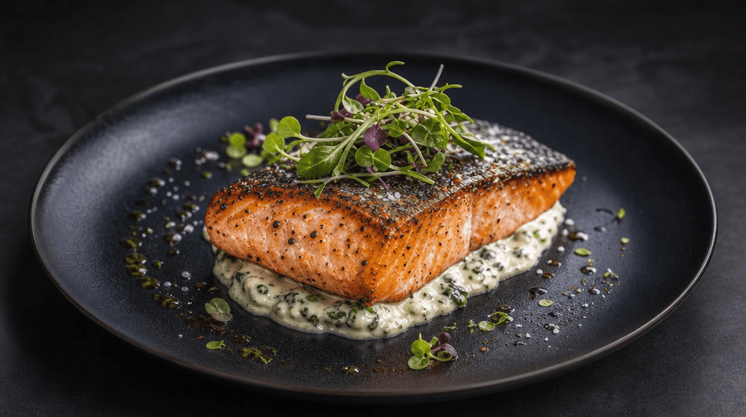 Professional food photography with dramatic lighting, culinary presentation, studio food styling, editorial quality.