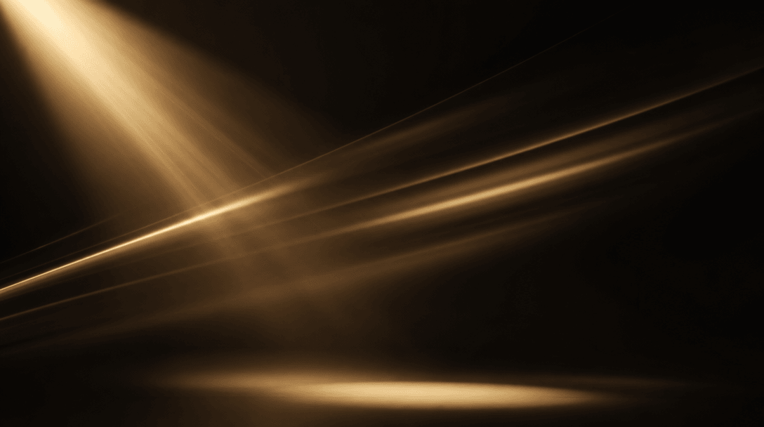 Studio lighting abstract: soft spotlight rays crossing dark space, subtle motion blur streaks creating movement sense, p