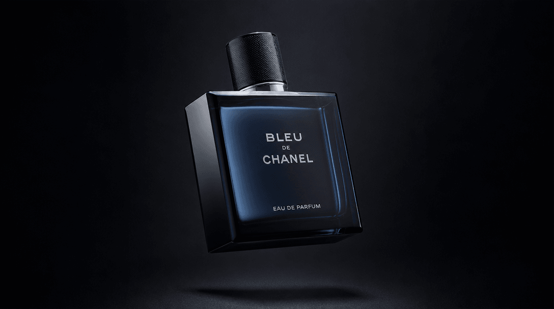 Product suspended in air with depth and shadow, professional studio lighting, luxury product shot, floating effect, dark