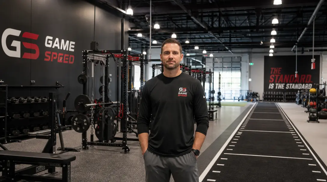 Professional training facility environment. Modern gym or athletic facility interior background, specialized training eq
