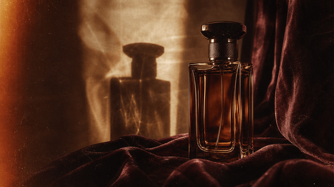 Atmospheric retro color study with burgundy velvet, amber light leaks, aged photographic grain, soft cream reflections,