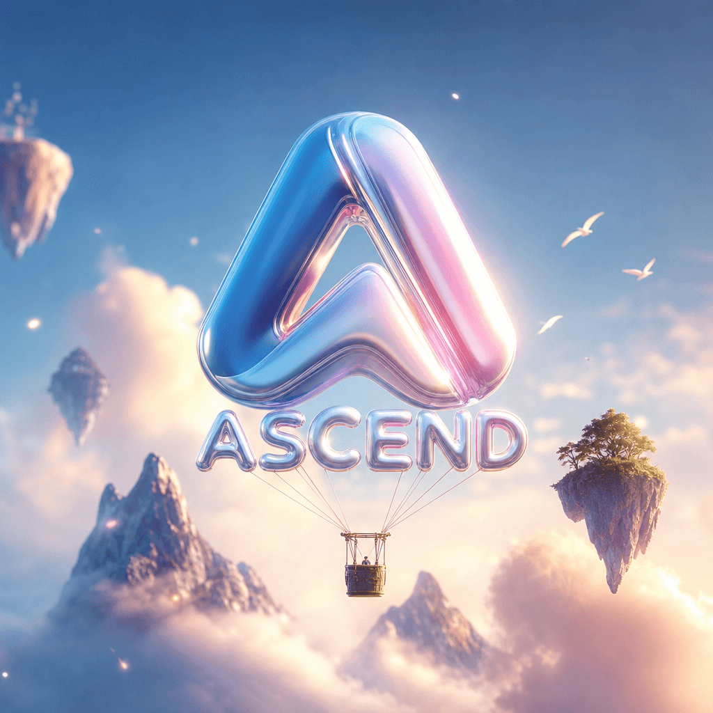 Logo floating like balloon in ethereal environment, animation in action, high-quality production.