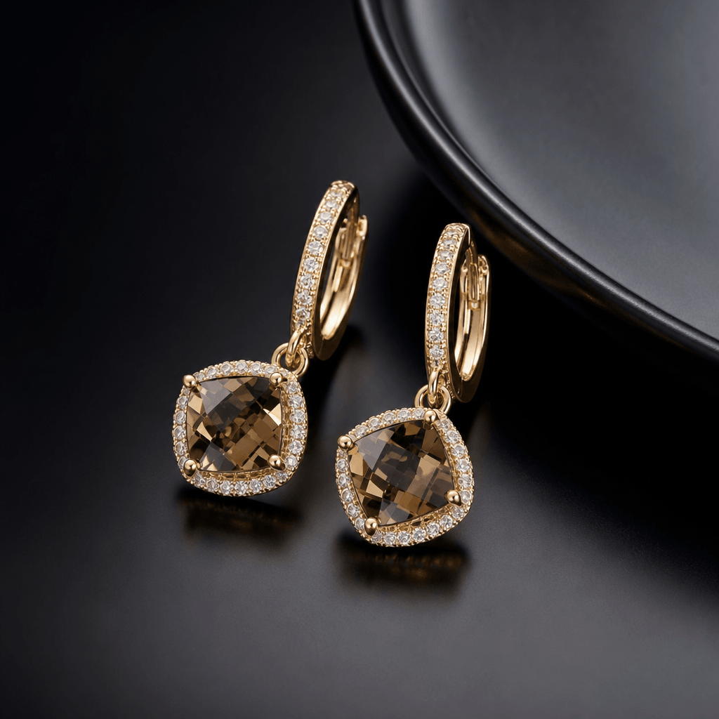 Fashion jewelry accessory close-up, professional studio lighting, dark background, high-end retail aesthetic, material q
