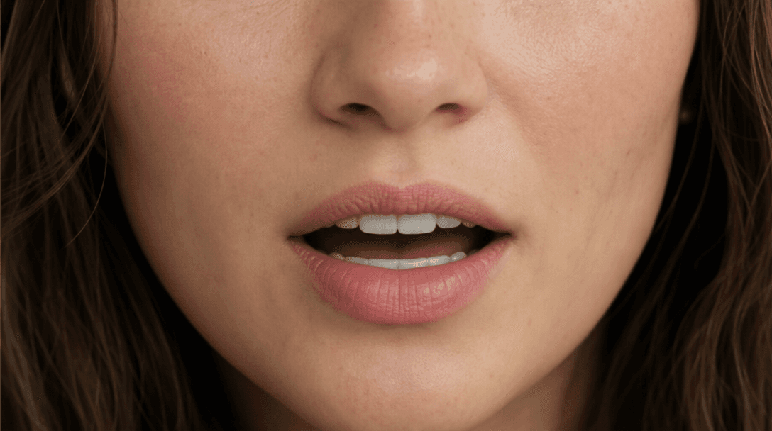 Lipsynced mouth close-up showing smooth realistic facial animation, detailed mouth movement precision, synchronized audi