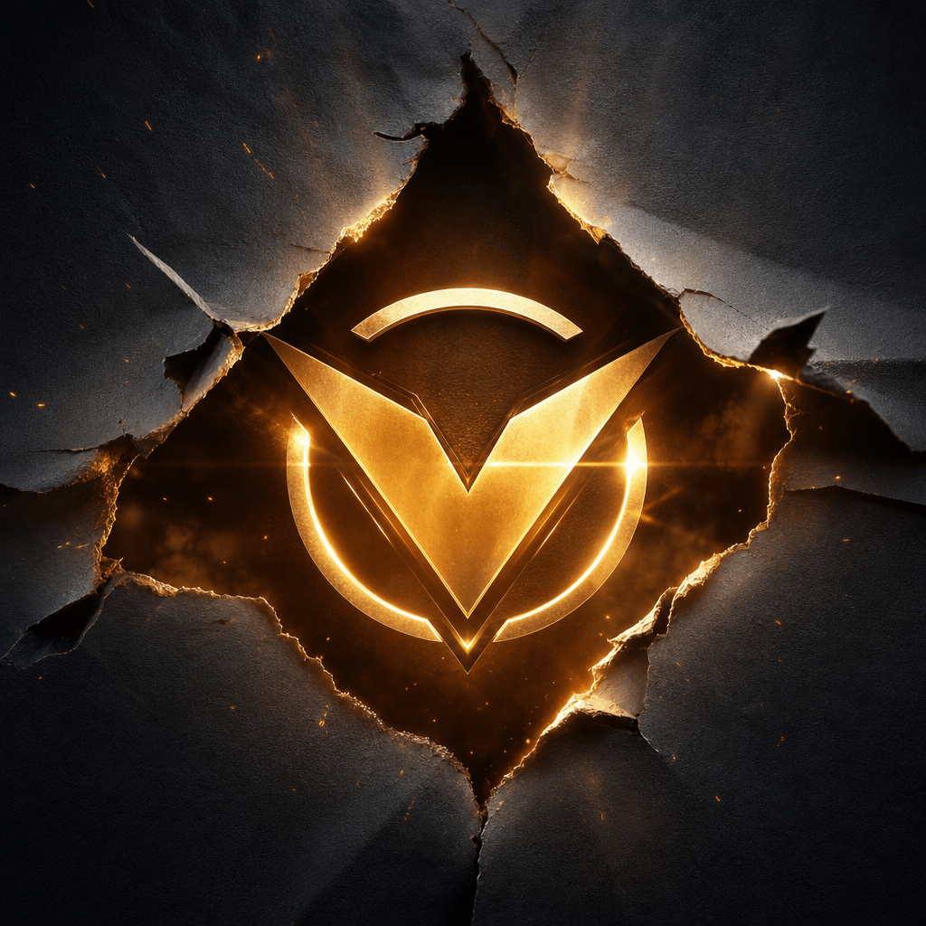Brand logo emerging dramatically from tear, professional animation, lighting effects, visual spectacle