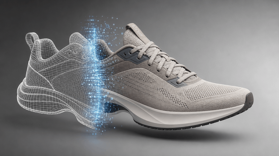 Single product photo transforming, AI processing visible concept, rotation generating from static image, seamless conver