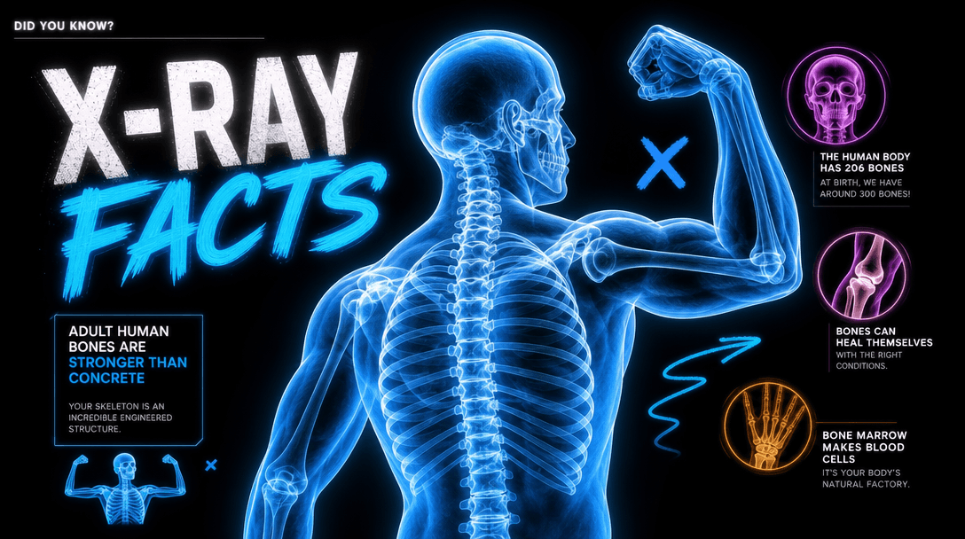 Social media trending X-ray content aesthetic, vibrant glowing skeleton effect, dynamic composition optimized for TikTok
