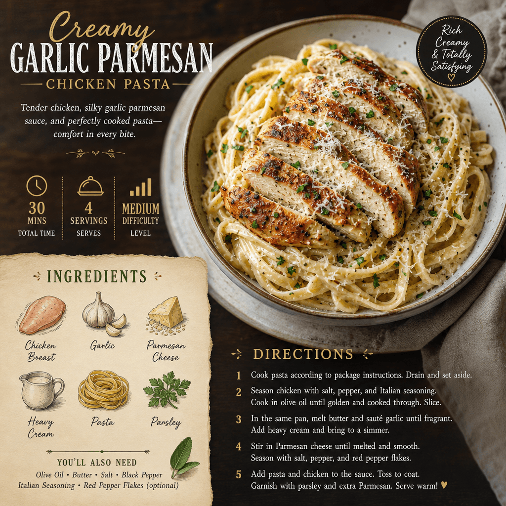 Finished dish with recipe typography overlay, illustrated ingredient labels, culinary art presentation, cookbook aesthet