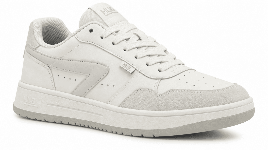 Product shoe in studio-quality lighting: clean white background, perfect soft box lighting, product photography standard